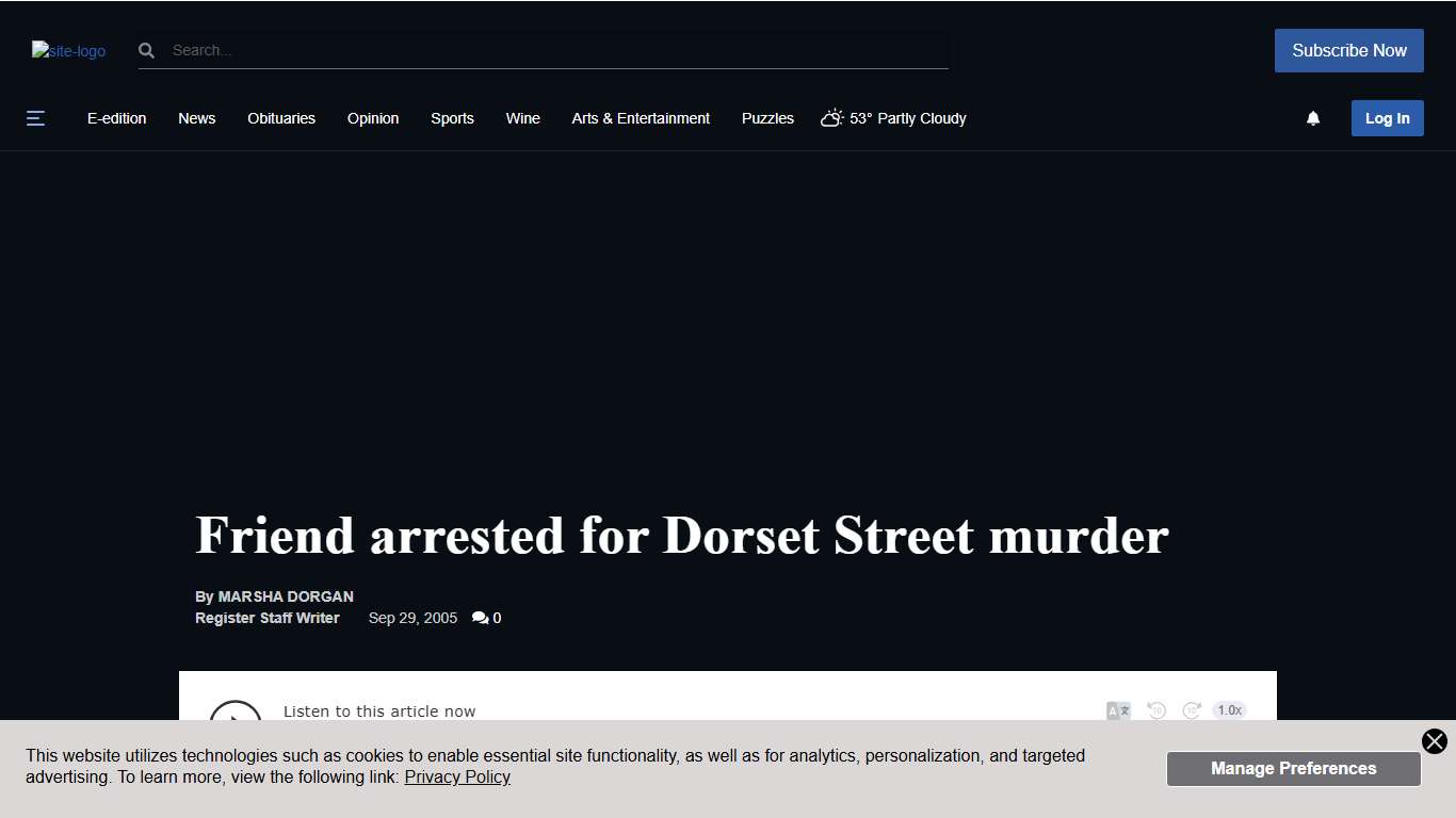 Friend arrested for Dorset Street murder | News | napavalleyregister.com