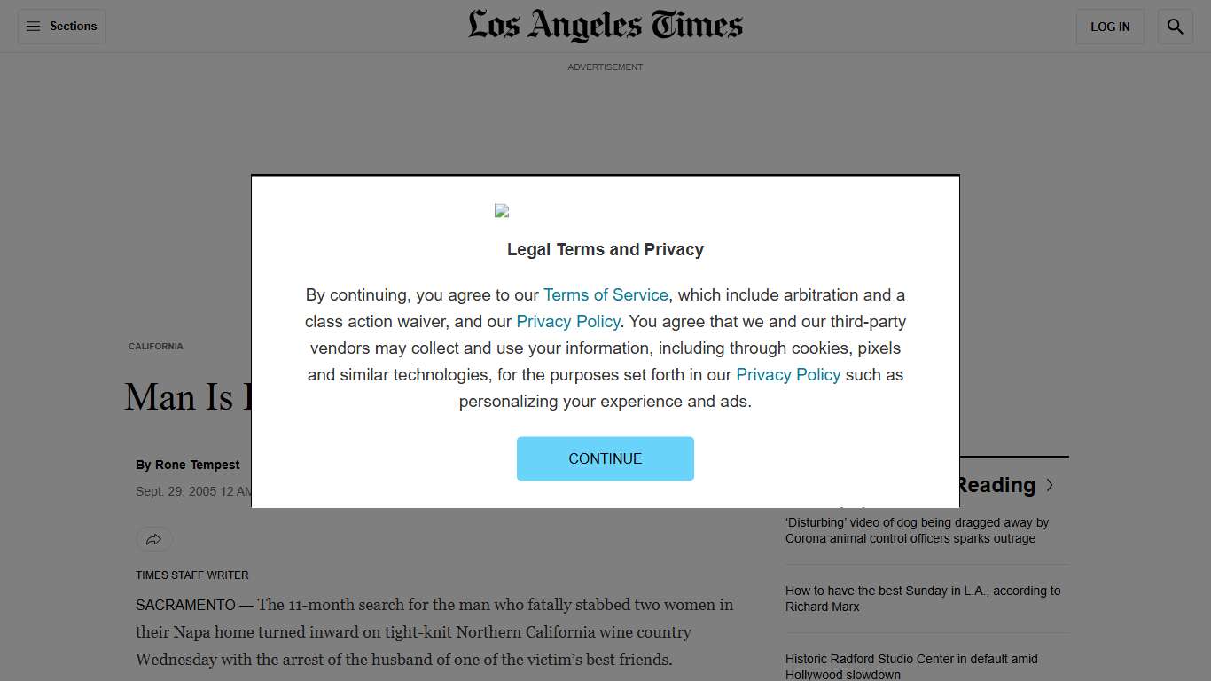 Man Is Held in 2004 Napa Slayings - Los Angeles Times