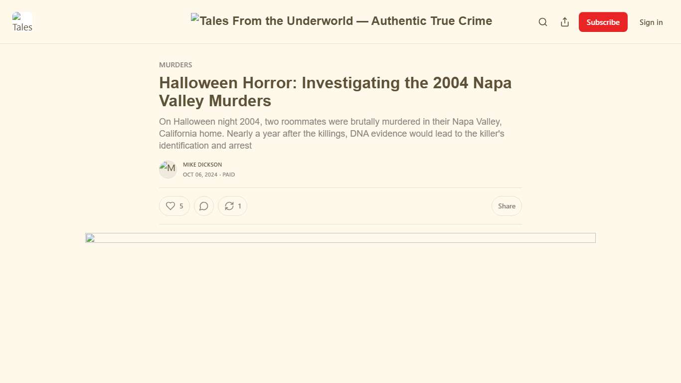 Halloween Horror: Investigating the 2004 Napa Valley Murders